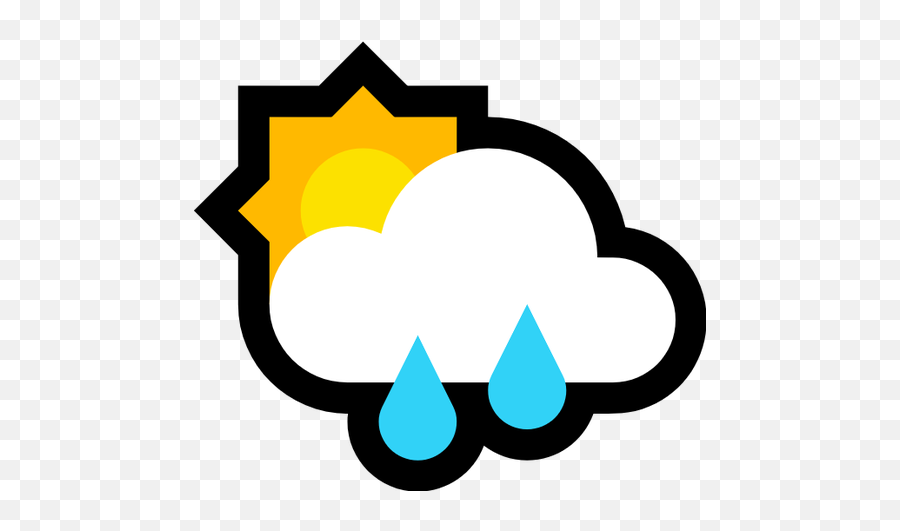 Windows Sun Behind Rain Cloud - Dot Emoji,Rain Emoji