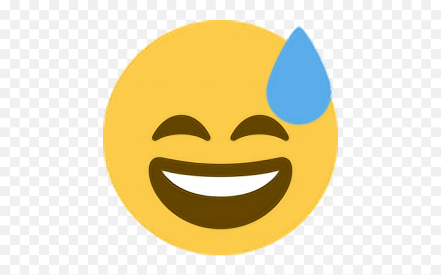 Smile - Grinning Sweaty Emoji,Sweat Drop Emoji