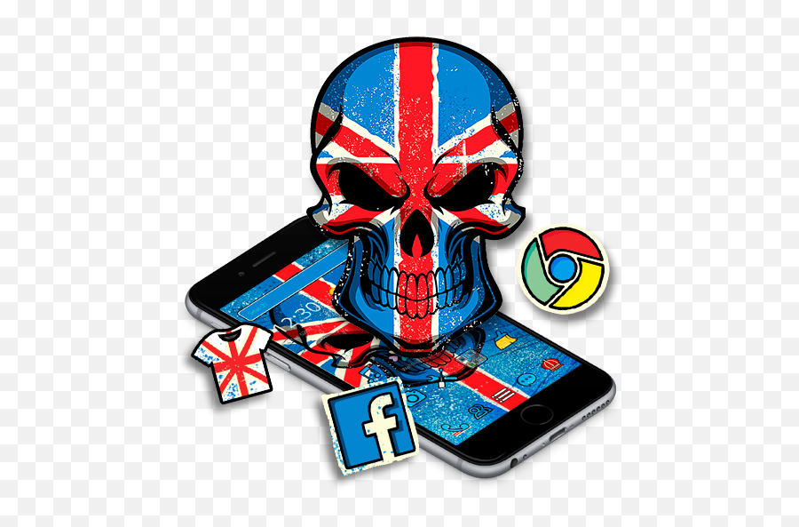 Union Jack Flag Skull Theme - Google Play Iphone Emoji,Union Jack Emoji