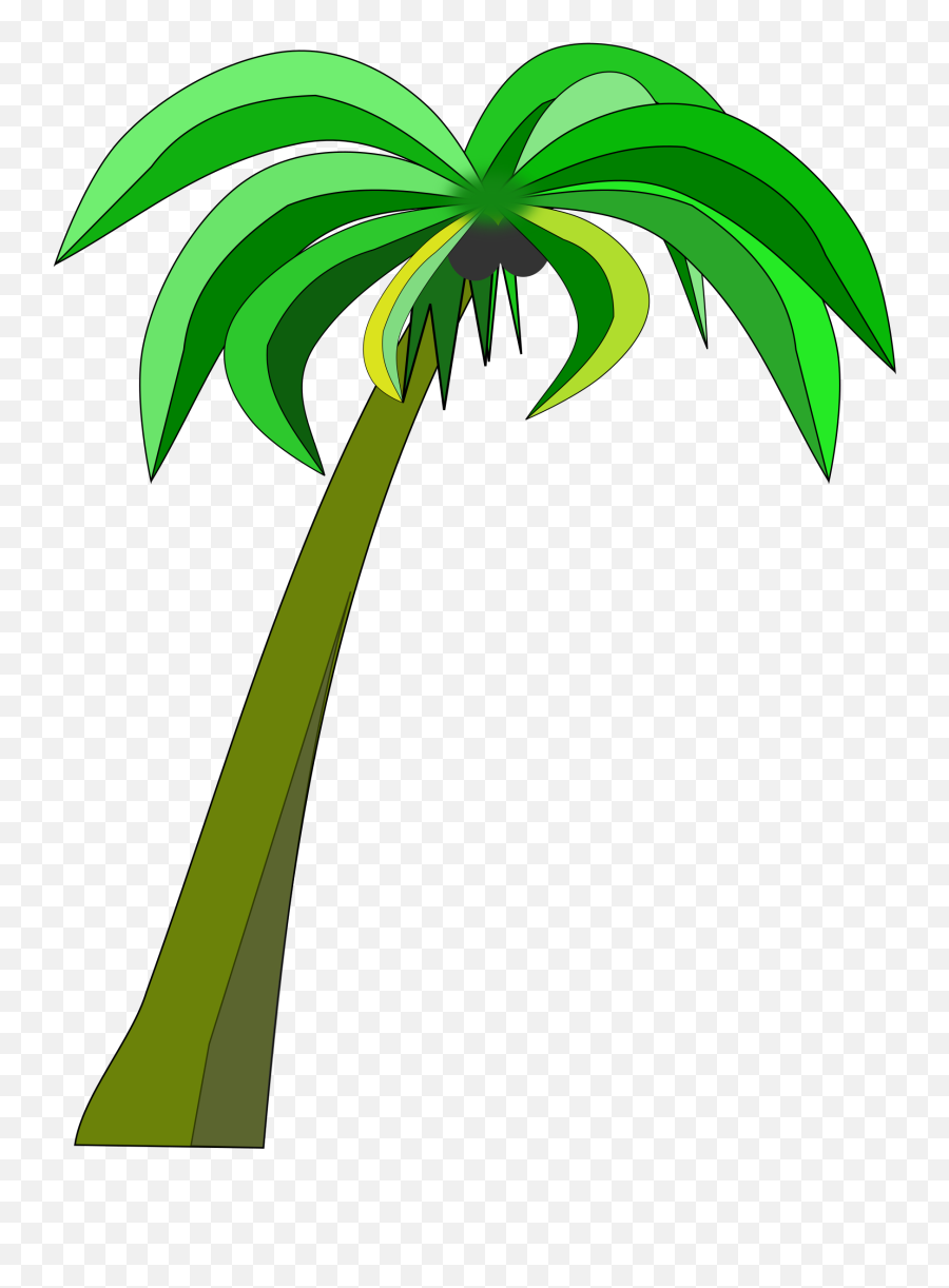 Download Palm Or Coconut Tree Clipart Black And White - Coconut Tree Clip Art Emoji,Palm Tree Emoji Png