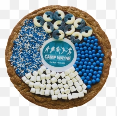 Cookie Cake With Logo And Fun Toppings - Dessert Emoji,Emoji Cookie Cake