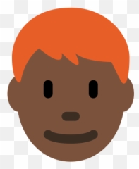 Dark Skin Tone Red Hair - Clip Art Emoji,Red Hair Emoji
