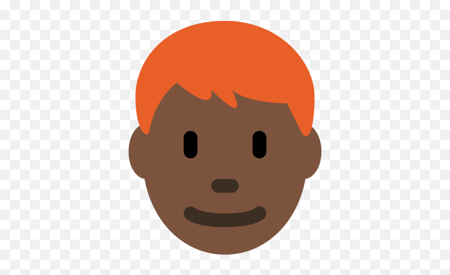 Dark Skin Tone Red Hair - Clip Art Emoji,Red Hair Emoji