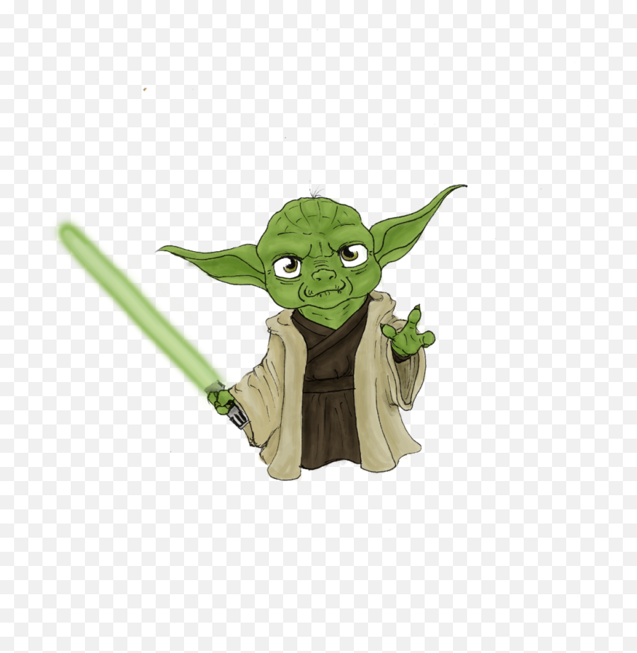 Cute Yoda Clipart - Drawing Yoda Emoji,Yoda Emoticon