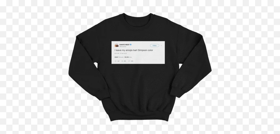 Kanye West - Crew Neck Emoji,Black Emoji Shirt