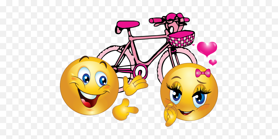 Pink Bike For You - Bicycle Smiley Emoji,Bicycle Emoji