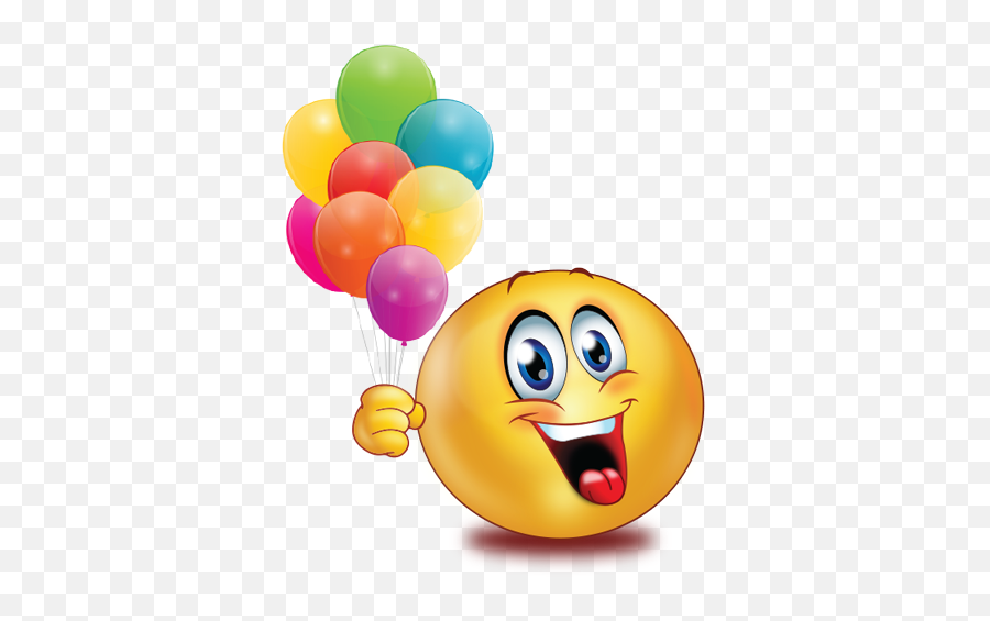 Happy With Balloons Emoji - Balloons Clipart Png,Balloon Emoji