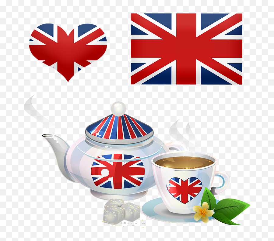 British Tea Teapot Cup - Union Jack Flag Png Emoji,London England Flag Emoji