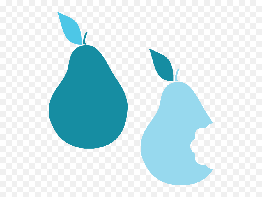 Bitten Pear Clipart - Blue Pear Clipart Emoji,Pear Emoji