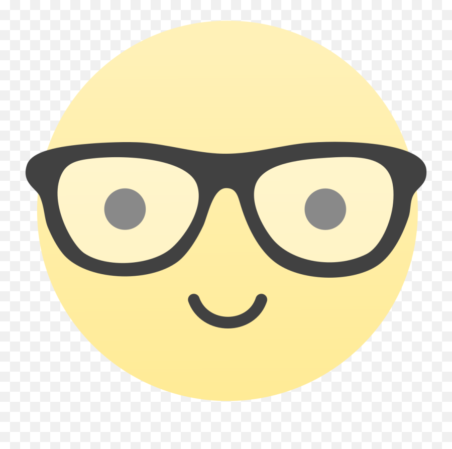 Fileantu Face - Glassessvg Wikimedia Commons Smiley Emoji,Glasses Emoticon