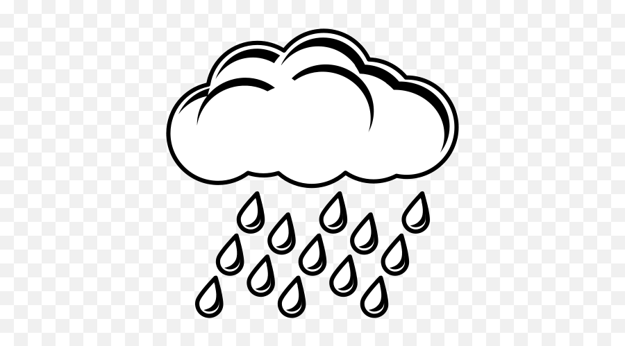 Rain Cloud Clipart Black And White - Storm Chaser Emoji,Raincloud Emoji