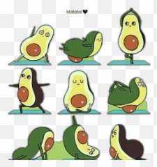 Yoga Stickers For WhatsApp - Avocado Emoji