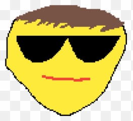 Pixilart - Cool dude by GBOYblue Pixel Faces Emoji