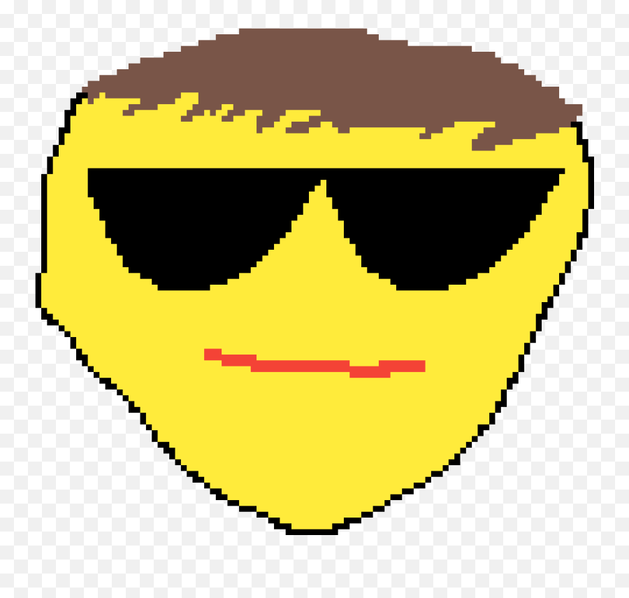 Pixilart - Cool Dude By Gboyblue Pixel Faces Emoji,G Emoticon