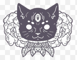 Black Cat Catlove Aesthetic Goth Sticker By Miku Yang - Automotive Decal Emoji,Black Cat Emoji