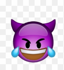 Evil Iphone Emoji Sticker - Purple Devil Png