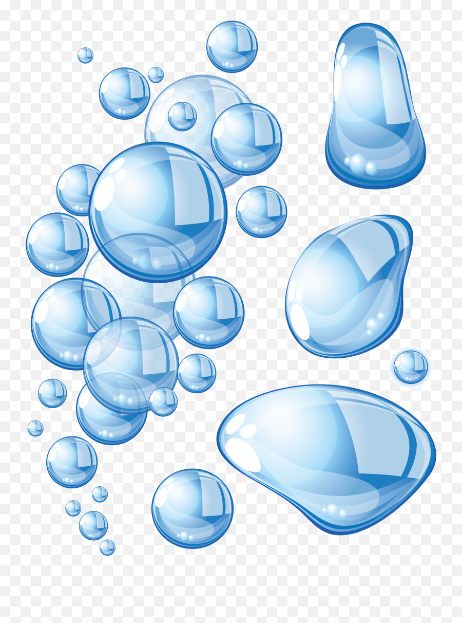 Download Water Drop High Resolution - Water Bubbles Clipart Png Emoji,Water Drop Emoji