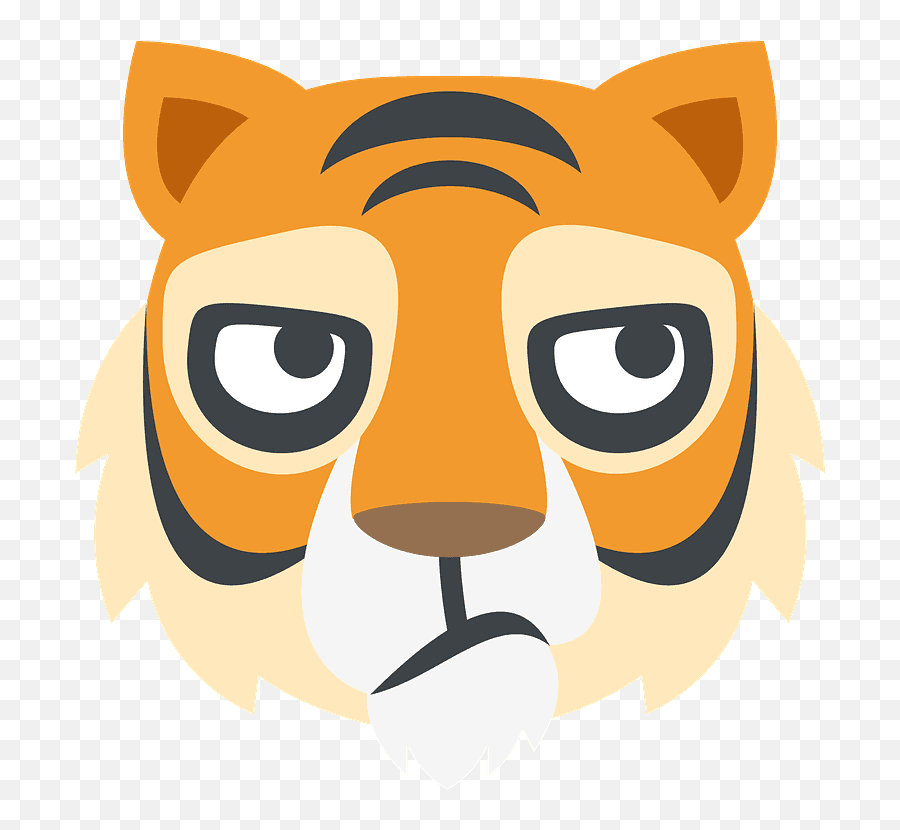 Tiger Face Emoji Clipart - Emoji Icon Tiger,Tiger Face Emoji