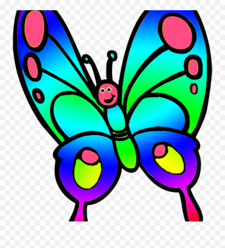 Smiley Clipart Butterfly Picture - Cute Butterfly Coloring Page Emoji,Butterfly Emoticon
