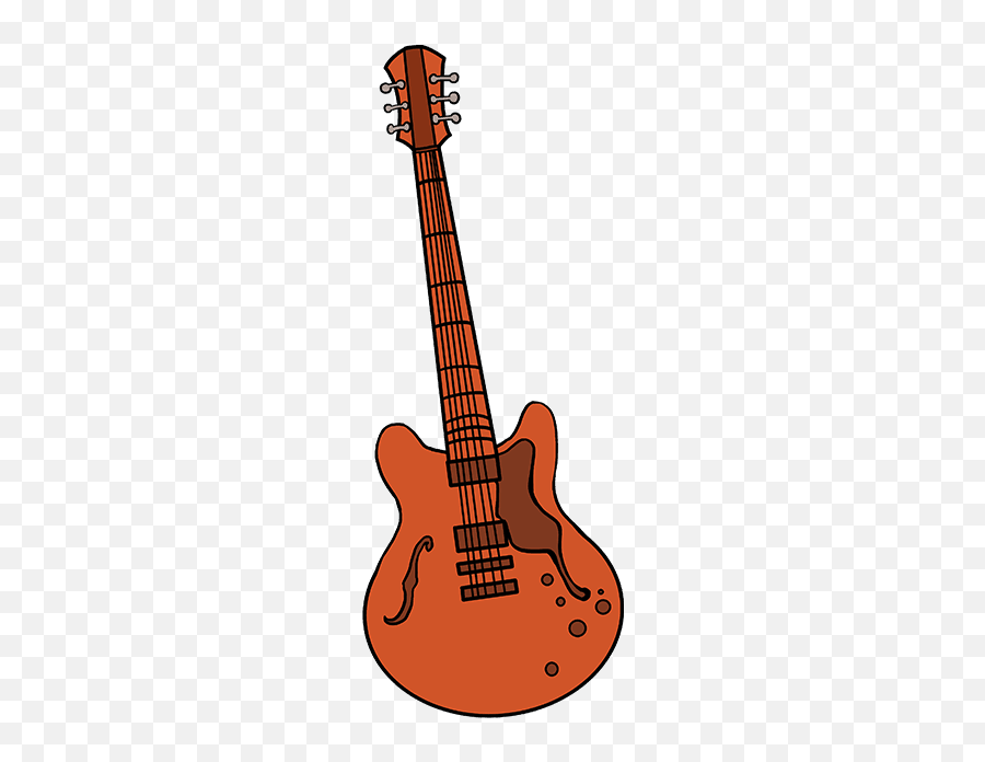 Really Easy Drawing Tutorial - Guitar Emoji,Acoustic Guitar Emoji