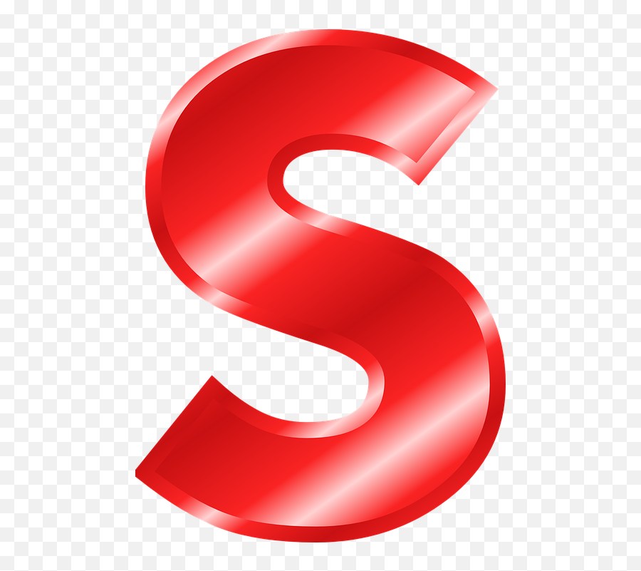 Free S 80s Vectors - Big Red Letter S Emoji,Iphone Emoticon