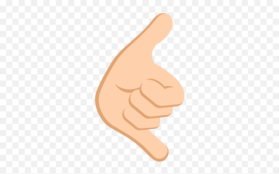 Medium Light Skin Tone Emoji Emoticon - Call Me Hand Png,2 Finger Emoji