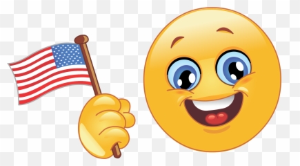 Waving American Flag Emoji Decal - Patriotic Emoji,Us Flag Emoji