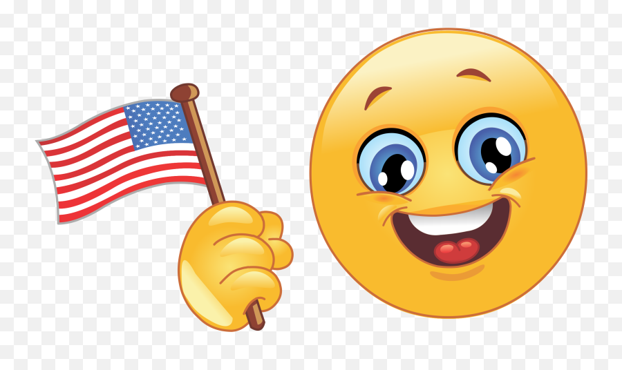 Waving American Flag Emoji Decal - Patriotic Emoji,Us Flag Emoji