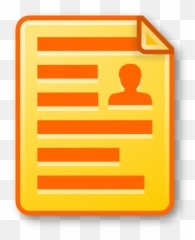 Icon Document Yellow - Bio Data Clipart Emoji