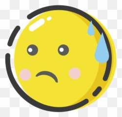 Headache Clipart Sweat Picture - Smiley Emoji,Sweaty Emoji