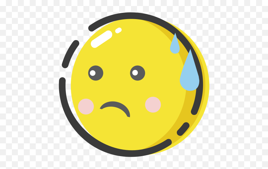 Headache Clipart Sweat Picture - Smiley Emoji,Sweaty Emoji