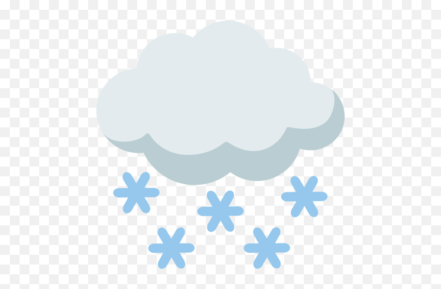 Cloud With Snow Emoji - Clip Art,Weather Emojis Meaning