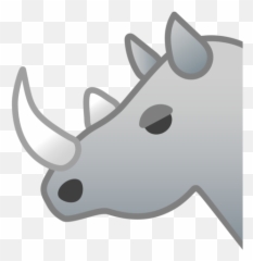 Rhinoceros Emoji - Emoji Badak,Moose Emoji