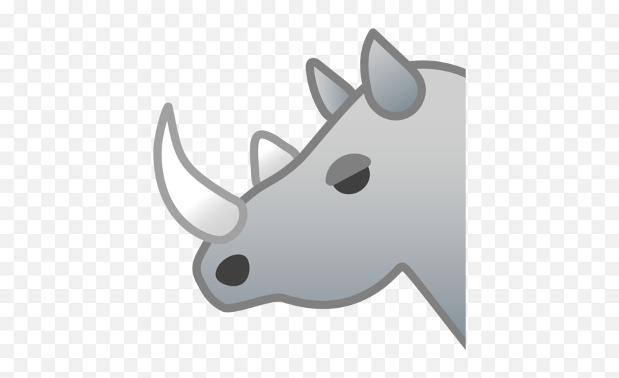 Rhinoceros Emoji - Emoji Badak,Moose Emoji