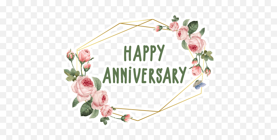 Anniversary Happyanniversary Flower Freetoedit - Garden Roses Emoji,Happy Anniversary Emoji