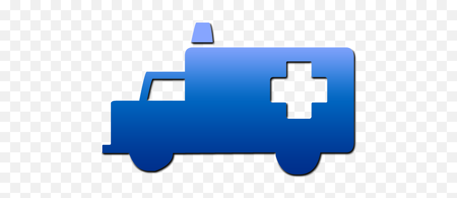 Image Of Ambulance Clipart 6 Blue Gradient Symbol - Blue Ambulance Clipart Emoji,Ambulance Emoji