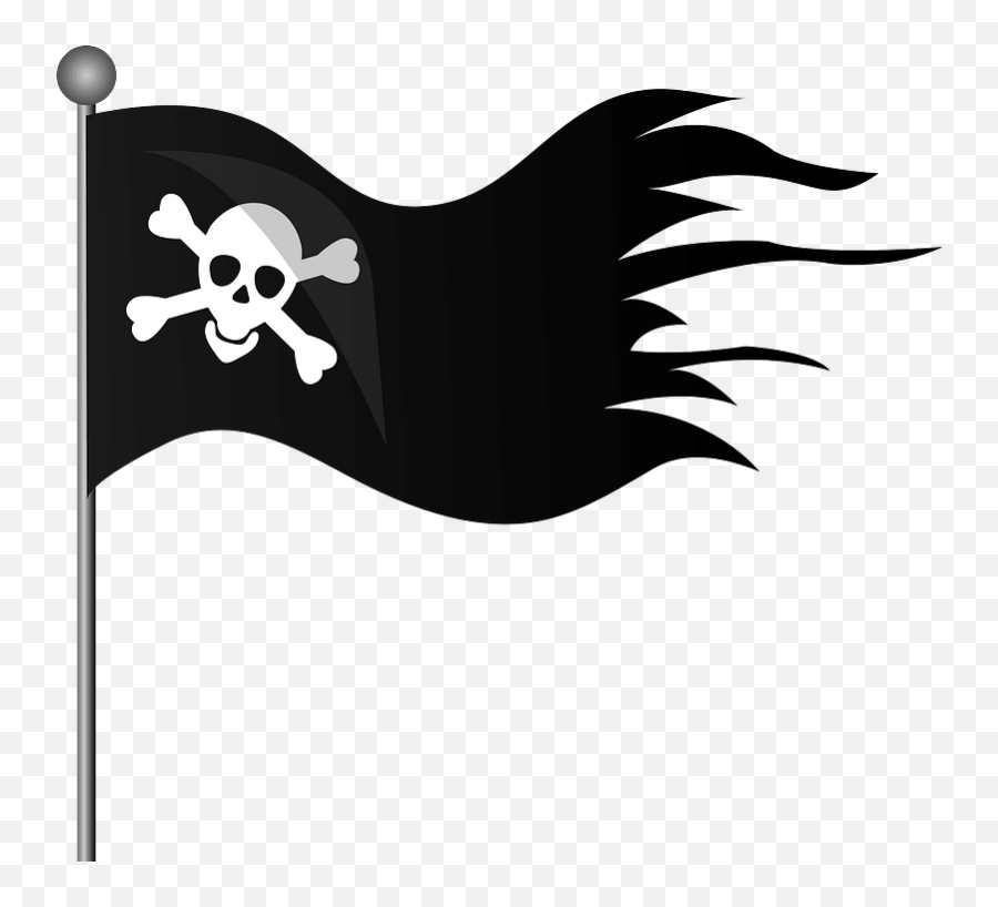 Jolly Roger Pirate Flag Clipart - Illustration Emoji,Pirate Flag Emoji
