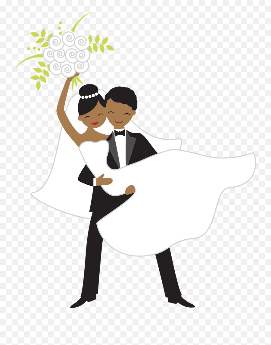 Throwing The Bouquet Clipart Oh My Fiesta Wedding - Groom And Bride Stickers Emoji,Wedding Emoticon