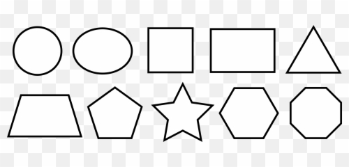 Hexagon Shapes Black And White Clipart - Circle Emoji