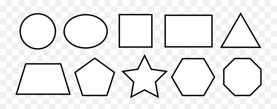 Hexagon Shapes Black And White Clipart - Circle Emoji,Hexagon Emoji