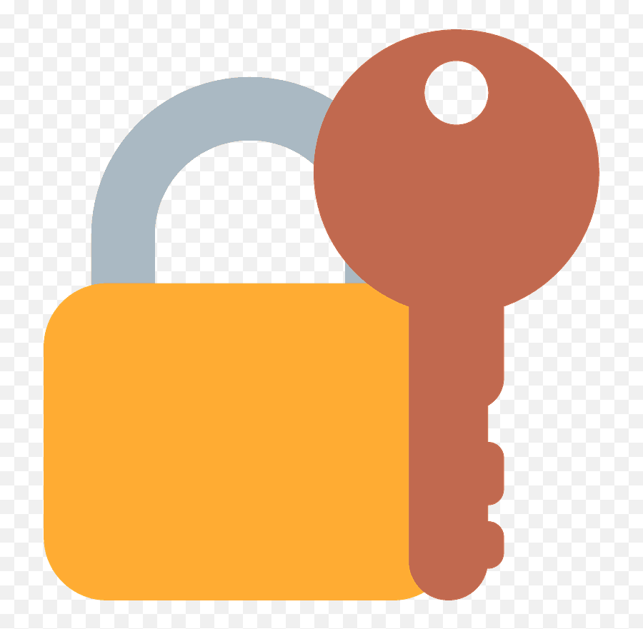 Locked With Key Emoji Clipart - Meaning,Key Emoji
