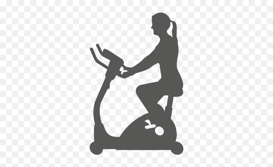 Girl On Spin Bike Icon - Transparent Png U0026 Svg Vector File Spin Bike Silhouette Emoji,Emoji Bike