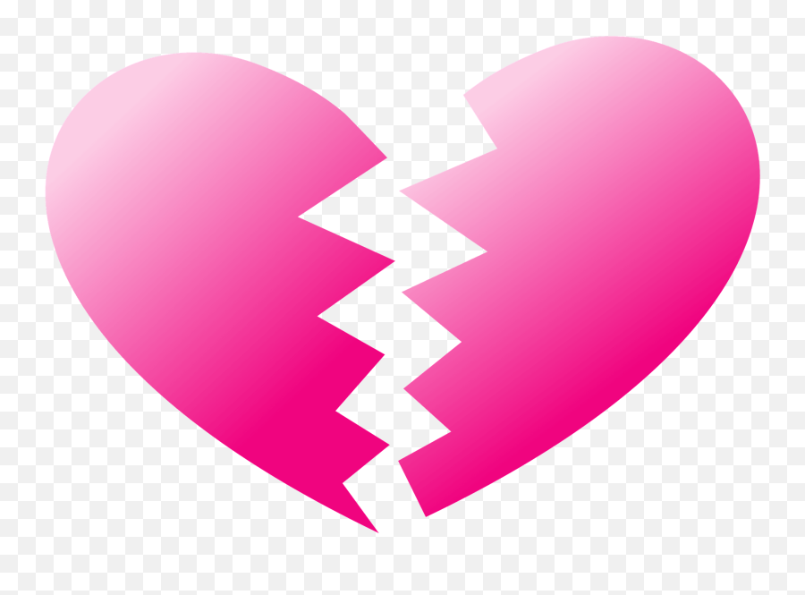 Broken Heart Clipart - Broken Heart Clipart Transparent Emoji,Double Pink Heart Emoji