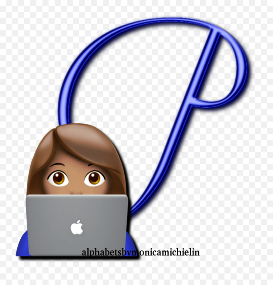 Blue Girl Emoticon Emoji Alphabet Png - Macbook,Emojip
