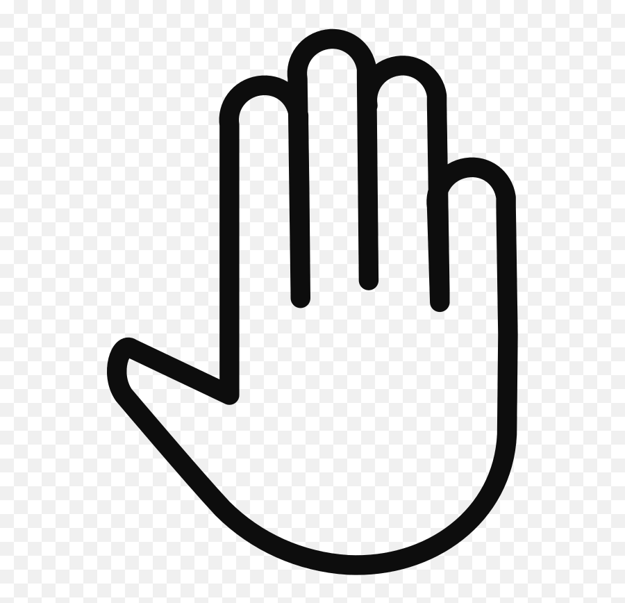 Openmoji Stop Hand Outline Emoji Pointer Emoji Free Transparent Emoji Emojipng Com