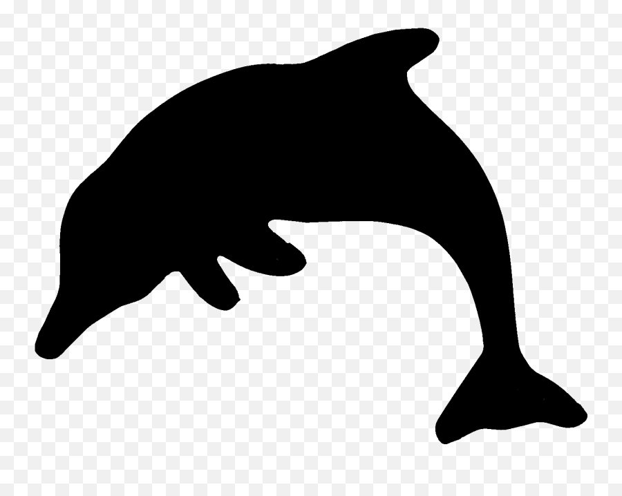 Dolphin Silhouette Clipart Kid - Clipart Black And White Silhouette Emoji,Dolphin Emoji