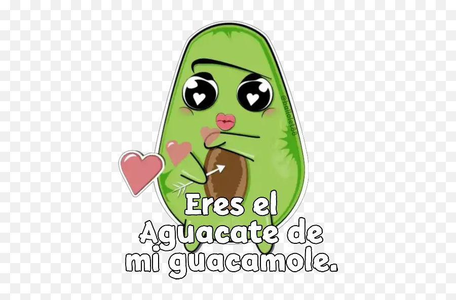 Aguacate - Cartoon Emoji,Guacamole Emoji