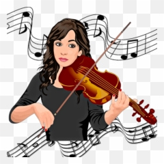 Freetoedit Violinista Violín Música - Girl Playing Clipart Emoji