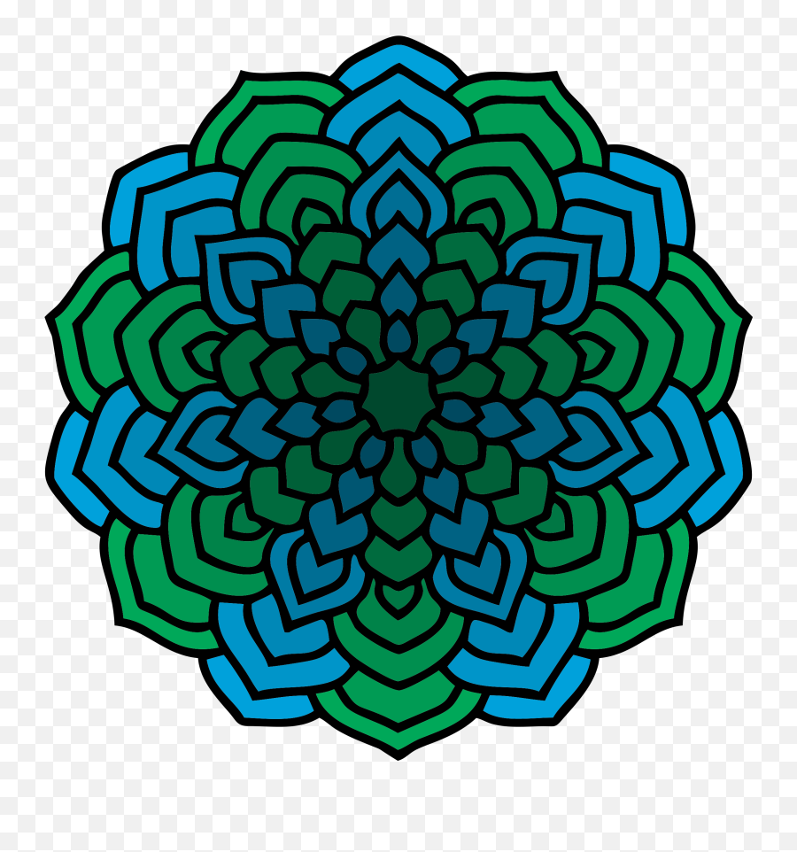 Blue Mandala Vector Clipart Image - Printable Easy Mandala Coloring Pages Emoji,North Carolina Flag Emoji