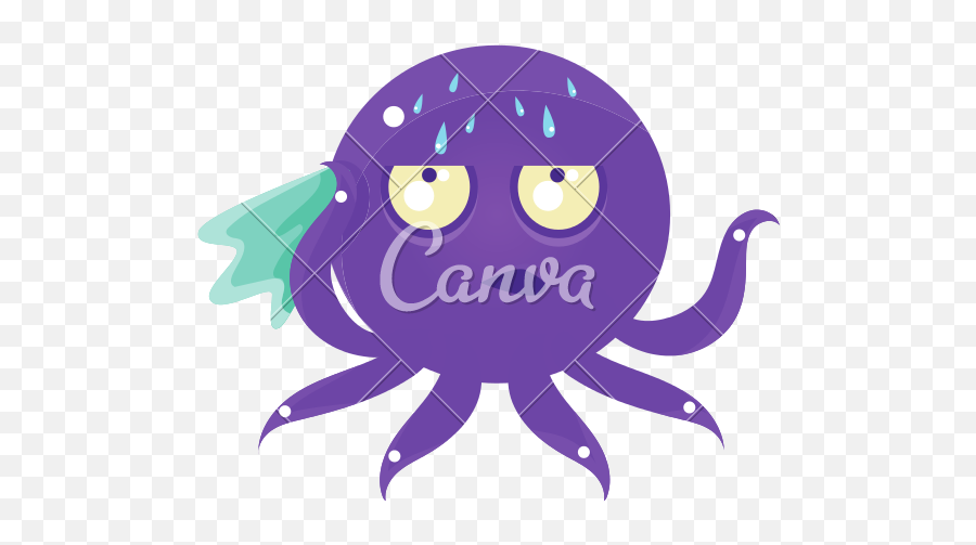 Sweating Octopus - Imagenes De Un Pulpo Triste Animado Emoji,Octopus Emoticon